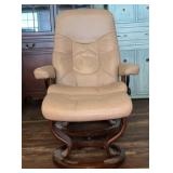 J E EKORNS NORWAY RECLINER WITH OTTOMAN