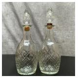 Pair of vintage decanters 12