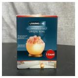 NEW LIVARNOLUX Illuminated salt crystal bowl 7