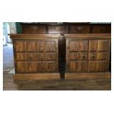 2 marching end tables 1980