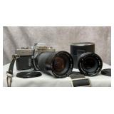 Minolta camera SRT 102, 2 lenses VIVITAR, MINOLTA