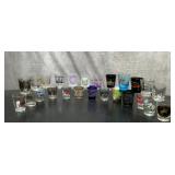 25 vintage shot glass collection