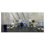 25 vintage shot glass collection