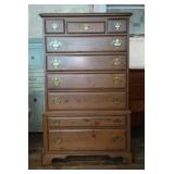 VTG 9 DRAWER PINE CHEST OF DRAWERS