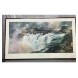 Framed art Shoshone Falls on the snake river