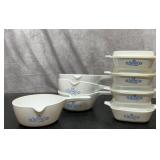 Eight pieces of corningware cookware 7