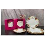 Royal Albert China new 8pcs OLD COUNTRY ROSE