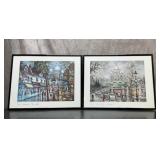 MONTMARTRE PARIS PRINT PAIR J. CHANDON