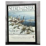 Seerey Lester signed among the cattails poster,
