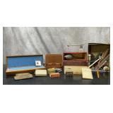 Vintage advertising, Winston wooden boxes, desk
