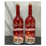 2 musical, and lighted Christmas bottles13
