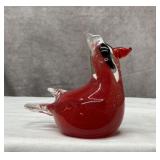 Cardinal blown glass paper weight 4