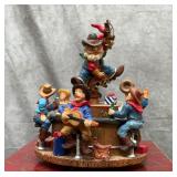 San Francisco music box cowboy Santa plays here