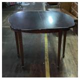 Antique mahogany game table, folding top