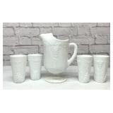 Milk, glass grape iced tea set