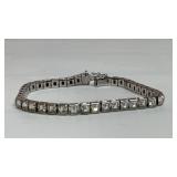 Trifari square cut tennis bracelet