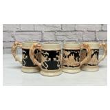 4 OCCUPIED JAPAN STEINS
