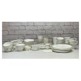 Assorted vintage milk glass