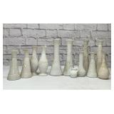 Assorted milk glass vases9