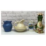 Pottery assortment McCoy bowl, pitcher