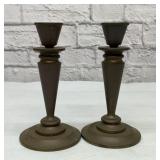 Solid brass, heavy candlesticks 7