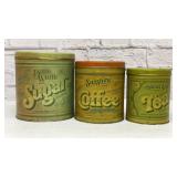 3 Canister set sugar, coffee, tea 7