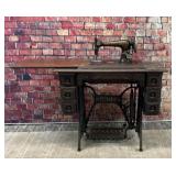 Antique Singer treadle sewing machine