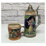 VTG stein & Mustache mug
