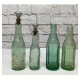 4 Vintage soda bottles