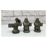 3 antique chocolate candy molds E&CO NY 5