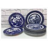 12 Blue Willow Plates