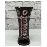 Rub cut to clear Czechoslovakia vase