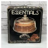 Essentials two piece pedestal cake stand