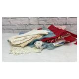 VTG table linens, aprons