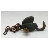 1928 antique railroad lock with key