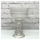 Huge glass vintage compote/punch bowl