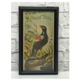 Antique blackbird, tobacco caddy label