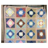 Antique Square in Square quilt excellent condition
