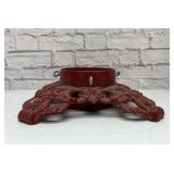 Red cast-iron Christmas tree stand 15 x 15