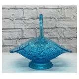 Indiana glass basket tiara Horizon blue Canterbury