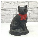 Cast-iron black cat doorstop 3-D