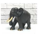 Ebony carved African elephant
