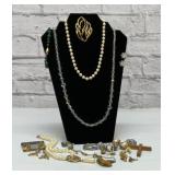 Assorted costume jewelry