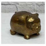 Solid brass pig bank 4