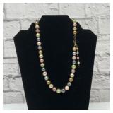 Vintage multicolor pearl necklace