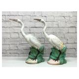 Pair of egrets yard art