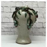 Huge pottery vase with birds, vines, fruit