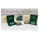 Longaberger collectors club ornaments, frame
