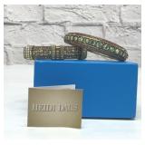 2 HEIDI DAUS JEWELED BANGLE BRACELETS