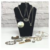 Costume jewelry, tiara, tie clips